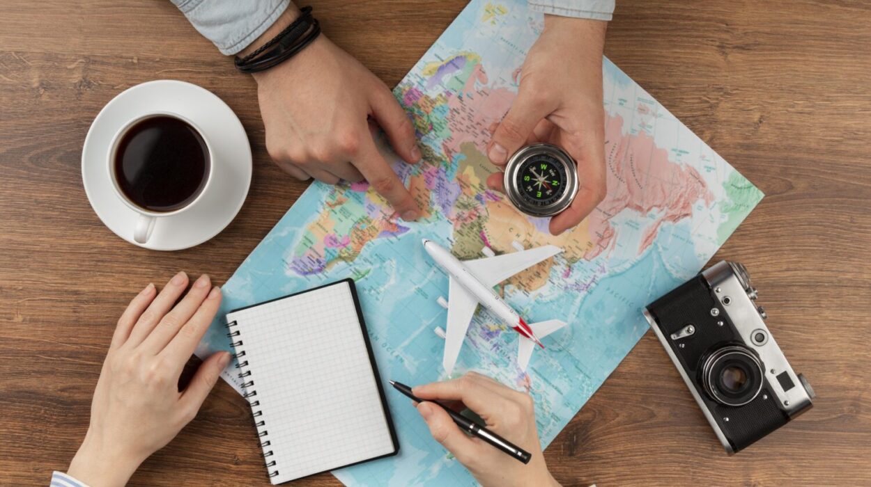 top-view-travel-elements-collection